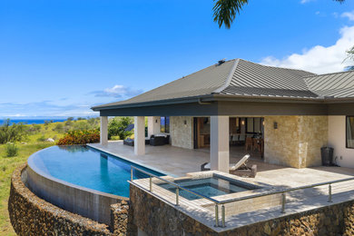 Example of a trendy pool design in Hawaii