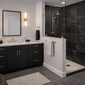 Sovereign Shaker Onyx Black Gallery| Bathroom Projects
