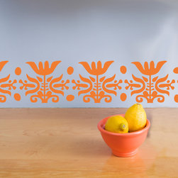 Mid Century Floral Pattern Decals - Wall Decals