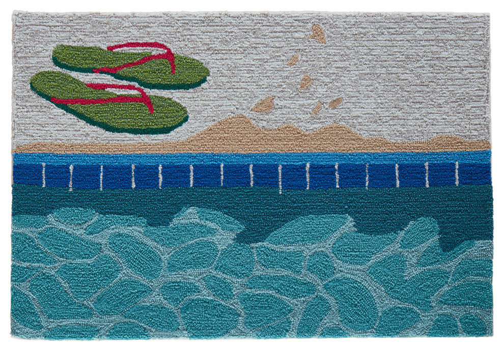 Frontporch Poolside Indoor/Outdoor Rug, 2'6x4' - Beach Style - Doormats ...