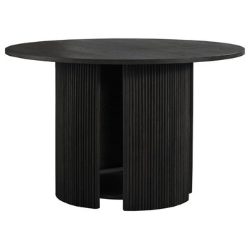 Zara 48" Round Dining Table, Black