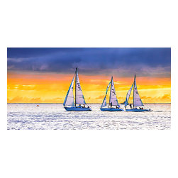 Douglas Page Photographic Arts - Sailboat Sunset 3, Canvas Giclee - Fine Art Prints