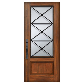 Republic Fiberglass Door, Clear Glass, Right Hand Inswing