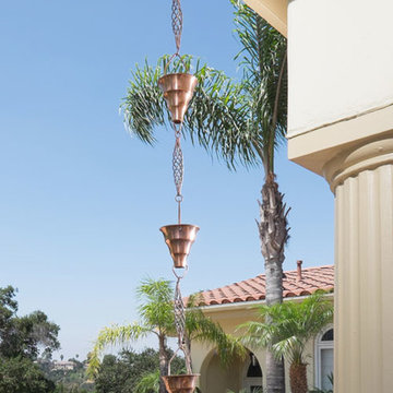 Large Cup Copper Rain Chains
