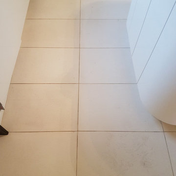 White Moleanos Limestone Kitchen Floor Renovated in Leeds