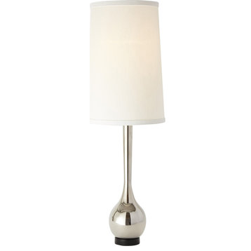 Bulb Vase Table Lamp - Nickel, Brass, Black Lime Stone