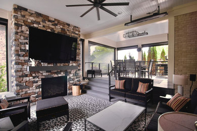 This is an example of a craftsman porch design in Louisville.