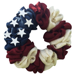 Rustic Wreaths And Garlands All-American Burlap Bubble Wreath