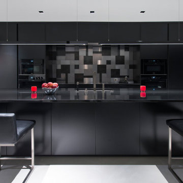 Georgina Avenue Santa Monica luxury home modern all black kitchen