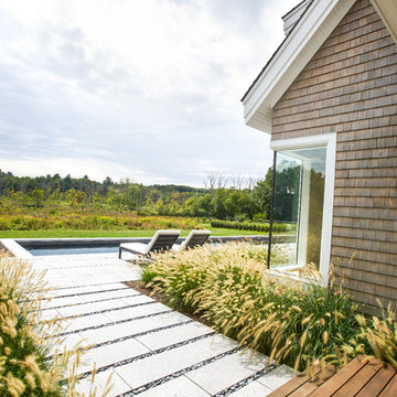 Fish Brook Overlook - Granite and Natural Stone Pool Terrace and Gunite Lap Pool