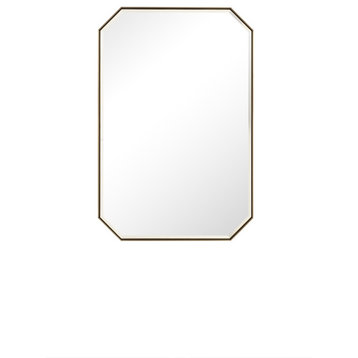 Rohe 24" Mirror, Champagne Brass
