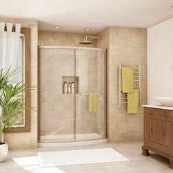 Fleurco Banyo Amalfi Bowfront 60 Frameless Curved Sliding Door EABF60 - Bath Products