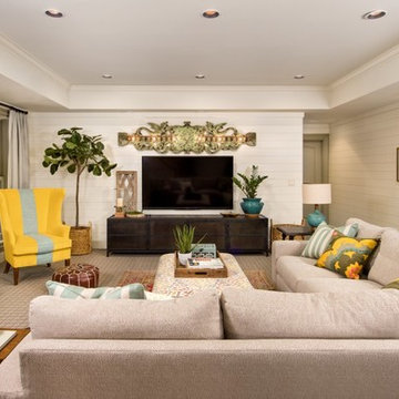 Colorful and Vibrant Basement