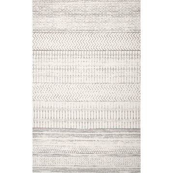 nuLOOM Nova Stripes Contemporary Area Rug, Gray, 6'7"x9'