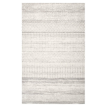 nuLOOM Nova Stripes Contemporary Area Rug, Gray, 9'x12'