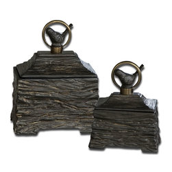 www.essentialsinside.com: birdie, boxes, set of 2 - Home Decor