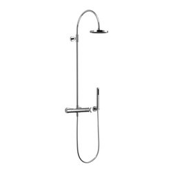 Tara. | Wall-mounted thermostat, with rainhead and hand shower set | Collection - Bathroom Faucets And Showerheads