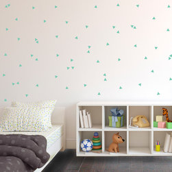 Tiny Repeatable Triangle Wall Pattern Pieces - Wall Decals