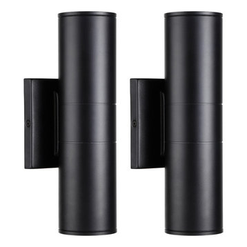 2-Pack LED Cylinder Up/Down Light, 20W, ZH3UDL-20WC30-BLK
