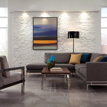 City View Modern Living Room with Manolo Sectional from Thayer Coggin