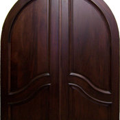 Mahogany Arched Impact Doors