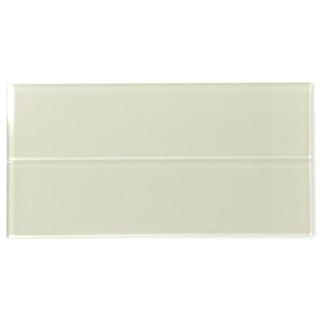 3 X 6 Cream Beige Glass Subway Tile - Rainbow Series