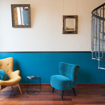 Espace salon fauteuils vintage