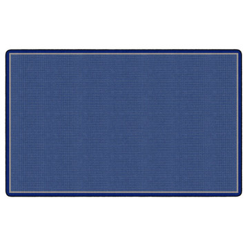 Flagship Carpets FE154-44A 7'6"x12' All Over Weave Blue Educational Rug