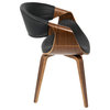 The Aria Dining Chair, Walnut and Black