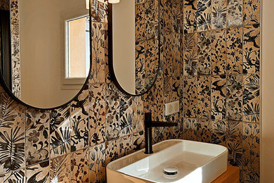 Idée de décoration pour une salle de bain.
