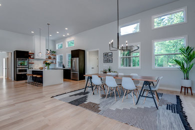 Trendy dining room photo in Portland