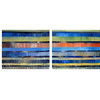 Original Abstract Painting Double Canvas 24"x60" Wall Art by Thomas John