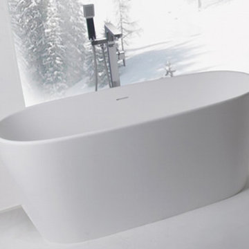Amazing Solid Surface Bathtubs in white matte finish
