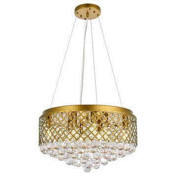 Living District Tully 8-Light Modern Style Metal Pendant in Brass