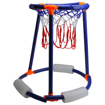 24" Blue and White Tall Boy Basketball Swimming Pool Game Stand