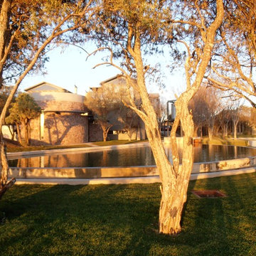 Half moon dam water feature & windmill