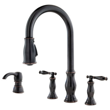 Pfister F-531-4HN Hanover 1.8 GPM Pull Down Spray Kitchen Faucet - Tuscan