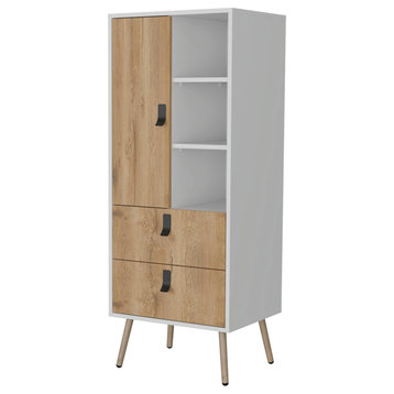 Kimball Tall Dresser, Modern Design With 2 Drawers And Ample Storage