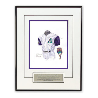 MLB Arizona Diamondbacks 2001 uniform original art – Heritage Sports Art