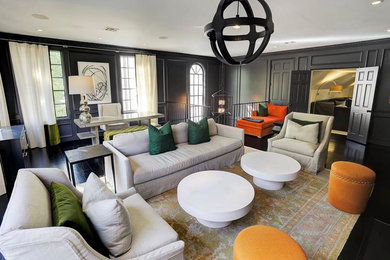 Family room - transitional family room idea in Houston