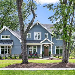 75 Most Popular Craftsman Blue Exterior Home Design Ideas for 2019 ...