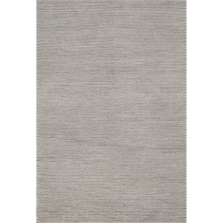 Nuloom Braided Wool Hand Woven Chunky Cable Rug, Light Grey 6'x9'