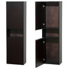 Wall-Mounted Bathroom Cabinet, Espresso, 2 Internal Storage Compartments