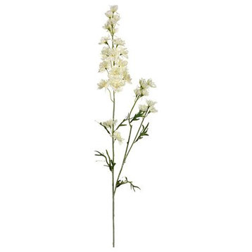 Silk Plants Direct Larkspur Spray - Cream White - Pack of 12