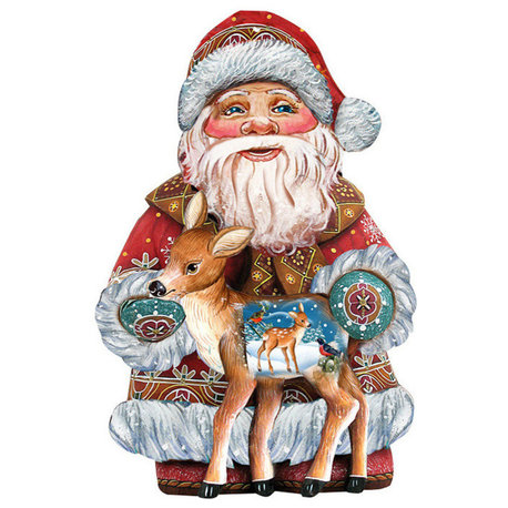 Holiday Fawn, Wooden Decorative Door Hanger