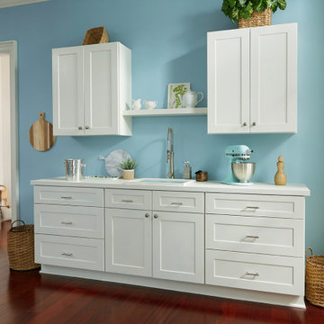 White, Solid, Real Wood, White Birch, Kitchen Cabinets