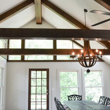 4 Season sunroom addition with cathedral ceilings