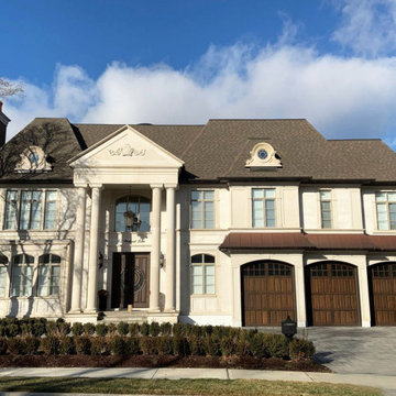Limestone exterior for a custom home in Richmond Hill