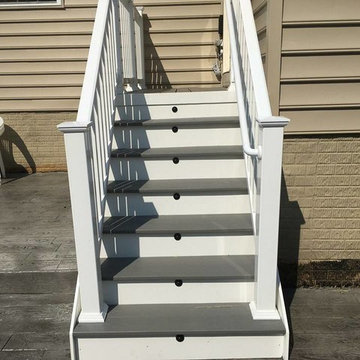 AJ stamped concrete patio wood planks