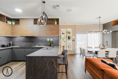 Photo of a mid-sized contemporary kitchen in Perth.
